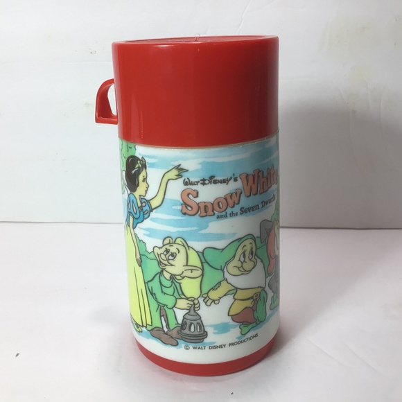 DISNEY SNOW WHITE AND SEVEN DWARFS THERMOS BOTTLE - Picture 1 of 6